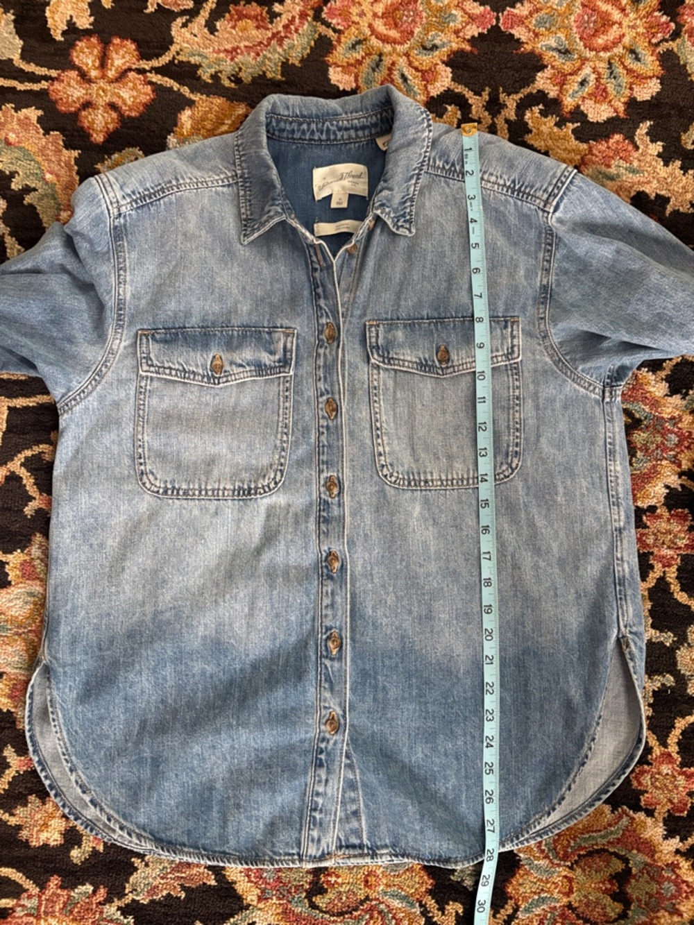 Universal Thread Oversized Chambray Work Shirt - Picture 5 of 7